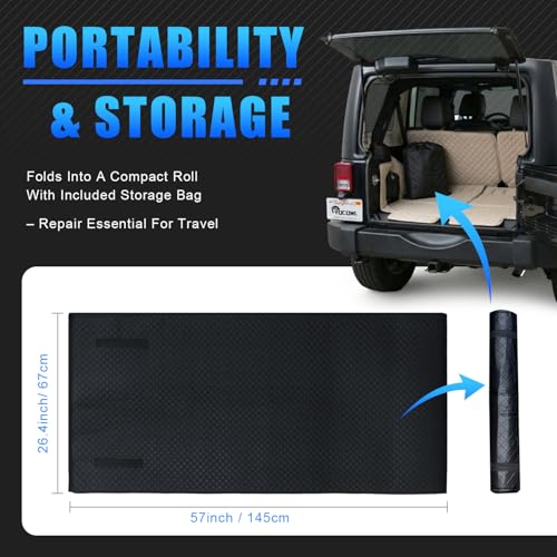 Image of Rolling Creeper Mat, 145x67cm Portable Under Car Repair Pad