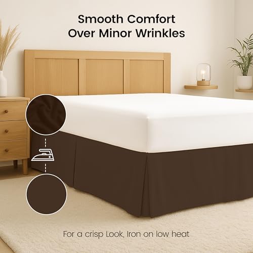 image for Utopia Bedding King Bed Skirt - Soft Quadruple Pleated Ruffle - Easy F