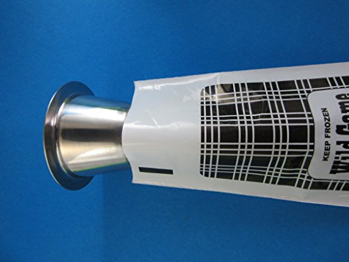 Premium Stainless Steel #12 Size X 2" Meat Grinder Tube Horn Funnel for Filling Meat Bags - Thumbnail 4