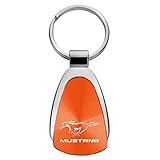 Au-Tomotive Gold, INC. Teardrop Key Fob for Ford Mustang Orange - DS-KCORA.MUS-1