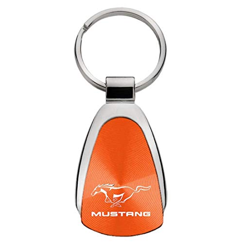 Au-Tomotive Gold, INC. Teardrop Key Fob for Ford Mustang Orange - DS-KCORA.MUS-1