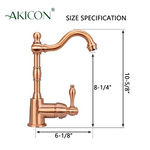 Copper One-Handle Widespread Kitchen Bar Faucet - Akicon #TOP4