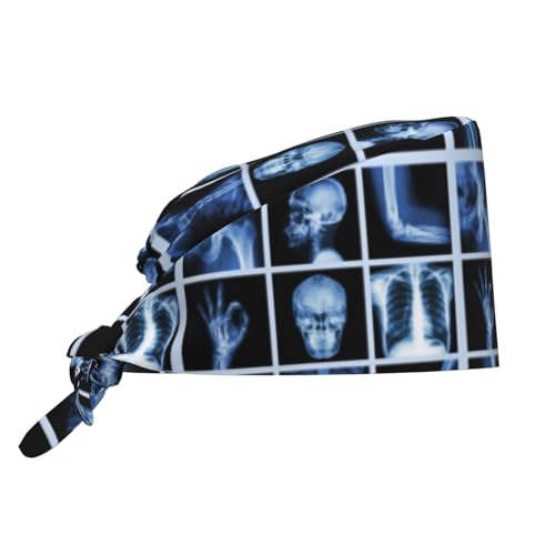 Image of Working Cap, Scrub Cap with Sweatband, Adjustable Tie Back Hat Breathable Headgear for Women /Men
