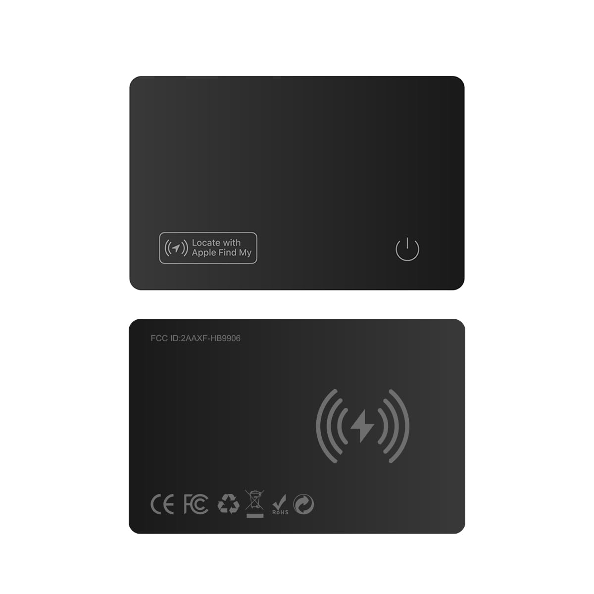 Carta per localizzatore portafoglio, 1,8 mm, sottile, ricaricabile, smart tracker, etichette per ricerca oggetti, funziona con Apple Find My, resistente all'acqua, localizzatore di oggetti per