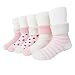 VWU Baby Thick Cuff Cotton Socks 5-pack 7 Color Available (0-6 months, Pink)