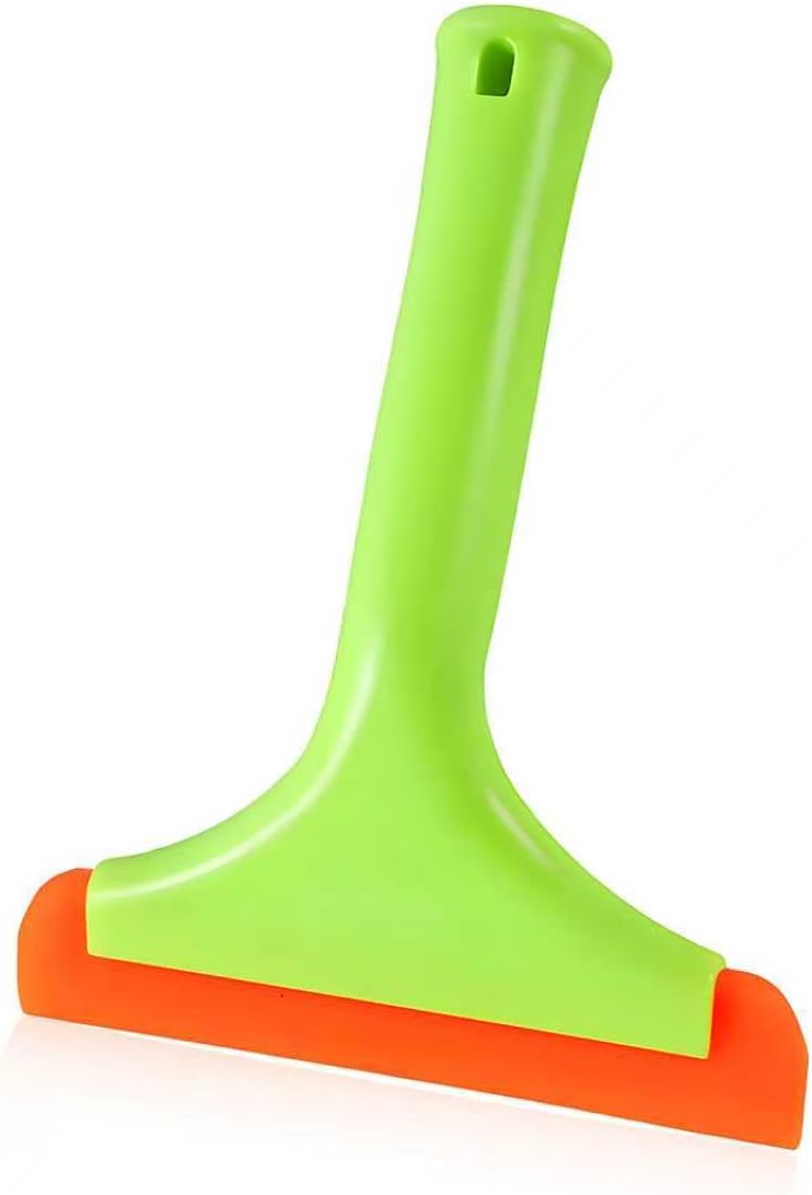 Small Silicone Window Squeegee, 5.9" Super Flexible Car Windshield Squeegee with Non-Slip Handle & Hanging Hole, All-Purpose Water Wiper Scraper for Glass Mirror Countertop (Sky Blue)