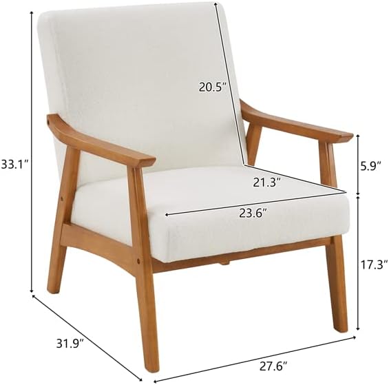 Teddy Fleece Single Sofa Chair Seat Office Executive Side Chair, Waiting Room Guest Chair, Conference Chair Reception Meeting Room Chair, Home Office Office Lobby Executive Chair 70 x 80 x 84CM