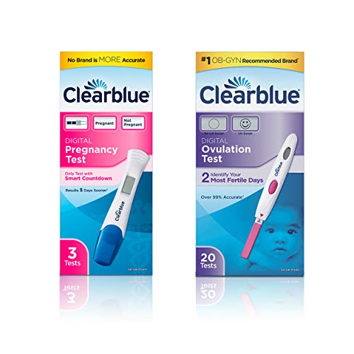 Clearblue Digital Ovulation Tests (20 Ovulation Tests) with Pregnancy Tests with Smart Countdown (3 Pregnancy Tests)
