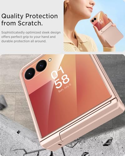Coque fine pour Z Flip 7 robuste dorée Miimall durable et résistante aux chutes