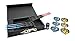 Invictus Labs Professional Darts Set 20g – 6 Steel Tip Darts with Red and Blue Aluminum Shafts and 2 Style Flights + Dart Sharpener + Multi-tool + Case.