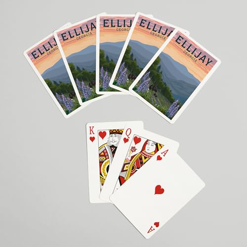 Naipes Ellijay Bear y Flores, 52 cartas Póker miniatura 7