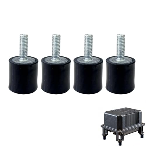 4 Stück Gummipuffer M6 Schwingungsisolatoren Gummi schwingungsdämpfer 20 mm x 20 mm, Vibrationsdämpfer Silentblock m6 für Fitnessgeräte, Klimaanlagen, Motoren und mehr (Sockel Stecker 4PCS)
