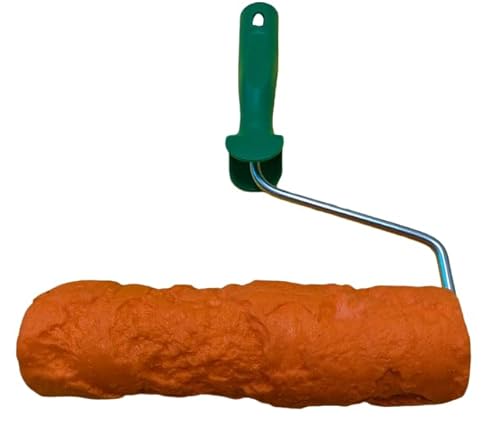 RULLO per intonaco muro cemento stampato PIETRA roccia Decorative STAMP ROLLER, Roccia Alpina 2, cm 23 x 7 circa, per stampi per pavimento e stampi per pietra