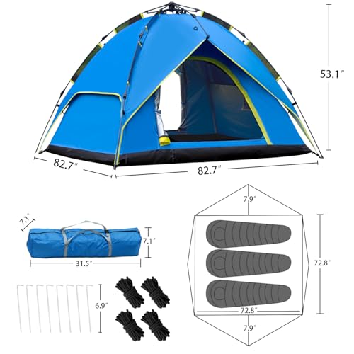 Carpa Automática Pop-up Impermeable Doble Capa 2 Personas miniatura 2