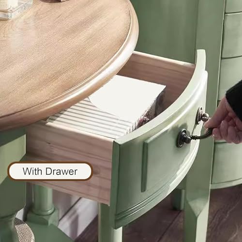 Mesa consola semicircular de madera maciza para solucionar la falta de espacio en entradas 5