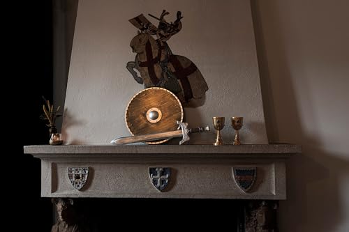 Bouclier de guerrier médiéval de 40 cm accessoire déguisement carnaval