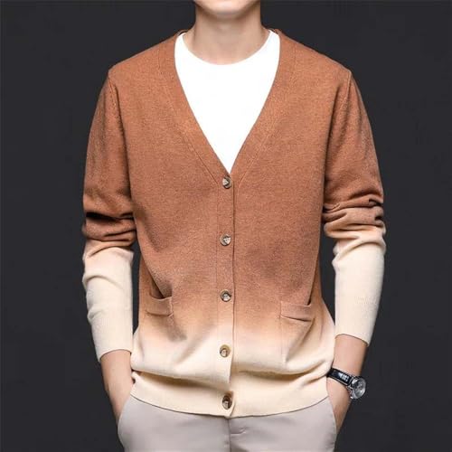 Men V Neck Button Front Knit Cardigan Sweater Casual Soft Lightweight Long Sleeve Knitwear2