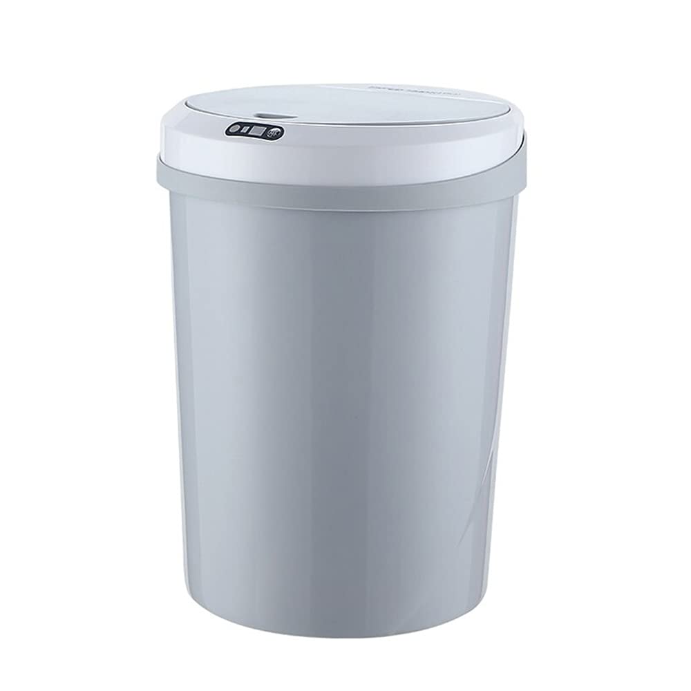 Smart Sensor Trash Can, Household 12L Capacity Omnidirectional Sensing 3 Operation Modes Mute Opening and Closing Waterproof Design(Grey)