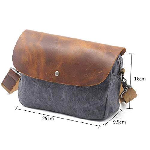 Dark Gray Business Briefcase, Canvas Crossbody Bag Waterproof Large Capacity Outdoor Travel Backpack Sports Leisure Backpack2