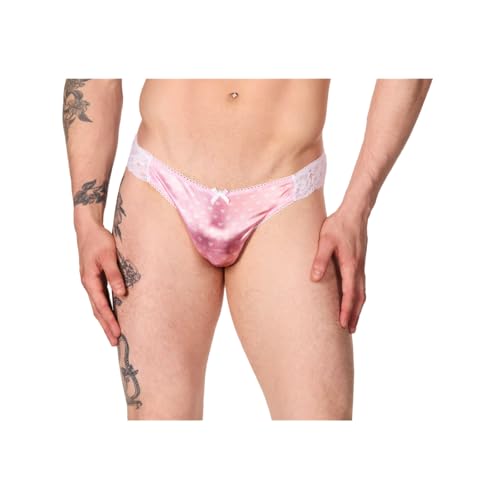 XDress Shiny Lace Back Satin Panty for Men