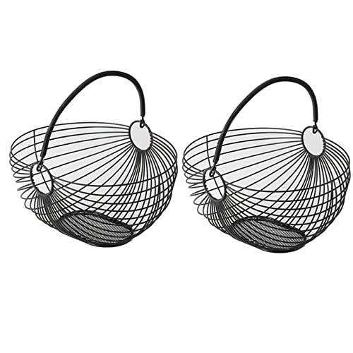 Egg Basket Iron Fruit Storage Basket with Handle Snack Egg Tray Sundries Storage Container Bathroom Kitchen Mesh Basket Promotion