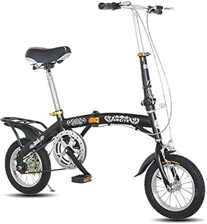 L.HPT 14 Inch 16 Inch Folding Bicycle Shifting - One Wheel Double Disc Brake Travel Bicycle Male And Female Folding Student Car,White,14inches (Color : Red, Size : 14inches)