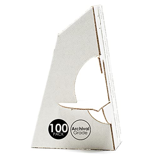 Golden State Art, Self Stick Cardboard Easel Back, Archival Quality Acid-Free, 3 Inch Single Wing, Display Signs Pictures Posters and Artwork, Complete Stand for Your Crafts (Pack of 100) White