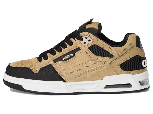 Osiris Men's Peril Skate Shoe, Tan/Black/White, 124