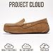 Project Cloud 100% Genuine Leather Slippers for Women - Fur Lined Outdoor Slippers for Women Footwear with Memory Foam - Stylish Womens Moccasin (Cathi, CHSTNUT, 8)