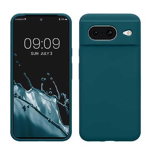 kwmobile Case Compatible with Google Pixel 8 Case - TPU Silicone Phone Cover with Soft Finish - Teal Matte by kwmobile - Used condition - CA$12.42