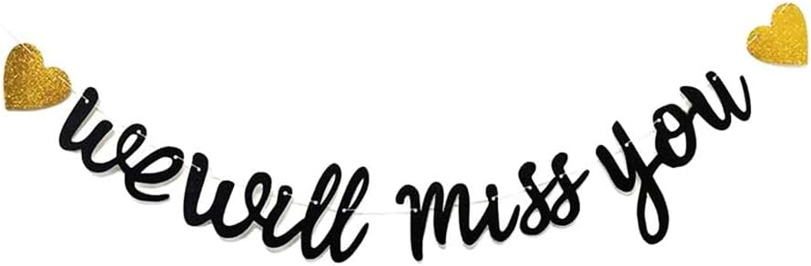 Amazon.com: We Will Miss You Banner Bunting Goodbye Party Banner ...