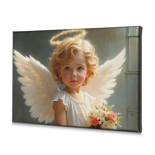 Tableau ange avec ailes pour salle de bain 30x40 cm - Déco zen