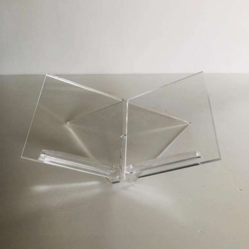 Transparent Acrylic Book Holder Cookbook Display Stand, Open Book Display Stand for Display Reading Cookbook, Magazine,