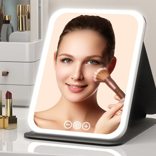 Miroir de voyage rechargeable USB avec intensité tactile 3 modes - 4