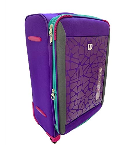 Conjunto Mala P M Wilson Rodinha 360º Expansível Viagem Roxa
