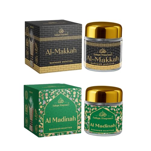 Image of Al Makkah, Al Madinah, Ameer Al Oud & Rose | Bakhoor Muattar Combo| Bakhoor | -Premium Arabic Incense -Long Lasting | Home & Office Fragrance | (4 x 30gm Jar) | by Aafiyat Fragrance