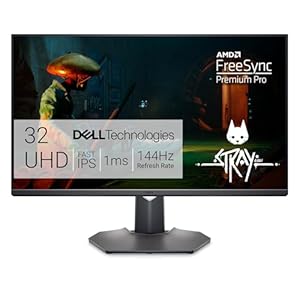Dell G3223Q Gaming Monitor – 32-Inch 4K Ultra UHD (3840×2160), 144Hz 1Ms Display, AMD FreeSync+NVIDIA G-SYNC Compatible, Height/Swivel/Tilt Adjustability, 3Yr Advanced Exchange – Black