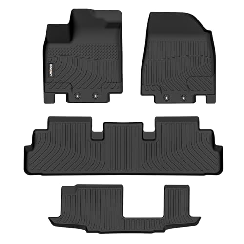 GINOWY-Floor Mats for Nissan Pathfinder 8 Passenger 2022-2024 2025 & Infiniti QX60 7 Passenger, All...