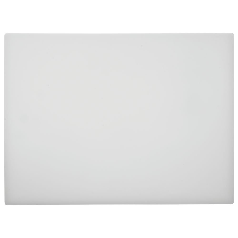 Kratos by White Plastic Cutting Board - 15"L x 20"W x 1/2"H by HUBERT – Plastic, White, Model 1520-0L-WH
