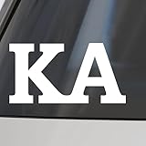 Kappa Alpha Fraternity Car Decal Sticker- Greek Letters Design, Officially Licensed Kappa Alpha Order Window Sticker