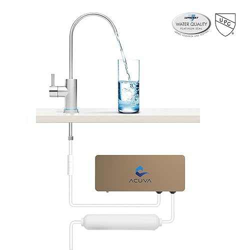 Miniatura 7 de Acuva - Purificador de agua ArrowMax 20 UV LED sistema de filtro de agua debajo del fregadero con grifo inteligente fuente de alimentación universal