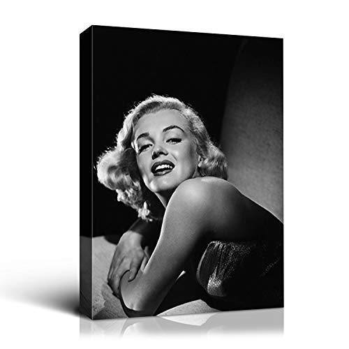 Denozer Marilyn Monroe Canvas Wall Art Poster 24 x 32 inch Classic Movie Stars Painting Home Decor Female Portrait Artwork for Living Room Bedroom