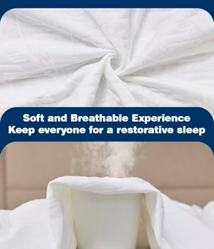 Waterproof Mattress Protector Full Size, Soft Breathable Mattress Pad with Deep Pocket 8"-21", Noiseless 3D Air Fabric Cooling Mattress Cover for Bed, Machine Washable, White — view 3