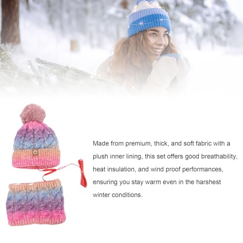 Gorro y bufanda con calefacción de fibra de carbono Haofy de felpa 3