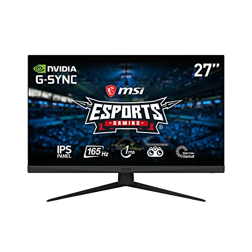MSI Optix G273DE Gaming Monitor 27 Zoll (69 cm), FHD (1920x1080), 165 Hz, 1ms, Nvidia G-Sync, IPS Panel, Weiß