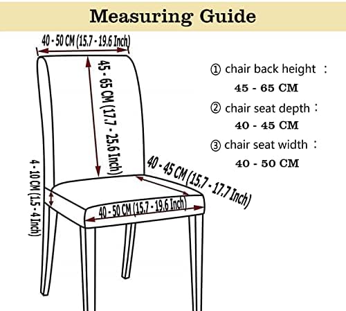 Styleys Elastic Chair Cover Stretch Removable Washable Short Dining Chair Cover Protector Seat Slipcover (Set of 1, Blue/Orange Leaf, SD3209)