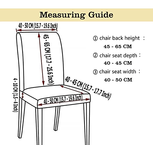 Styleys Elastic Chair Cover Stretch Removable Washable Short Dining Chair Cover Protector Seat Slipcover (Set of 1, Blue/Orange Leaf, SD3209)