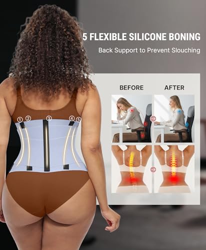 Image of FeelinGirl Waist Trainer Belt Waist Cincher Trimmer Ab Belt Tummy Control Body Shaper with Triple Wrap Women and Men