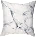 Ojia Luxury Home Decorative Soft Silky Satin Marble Texture Two Sides Personalized Throw Cushion Cover/Pillow Sham (20 X 20 Inch, White Marble)