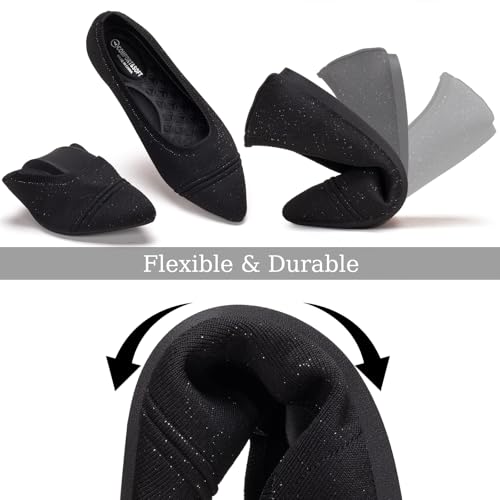 Frank Mully Women's Pointed Toe Flats Slip On Flat Knit Ballet Flats Shoes Women Dressy Comfortable Work Flats Office Shoes4